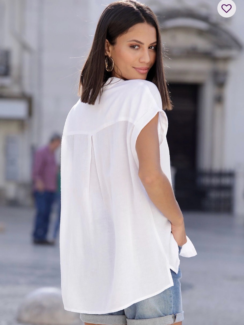 Lascana 🤍 short sleeve button up top